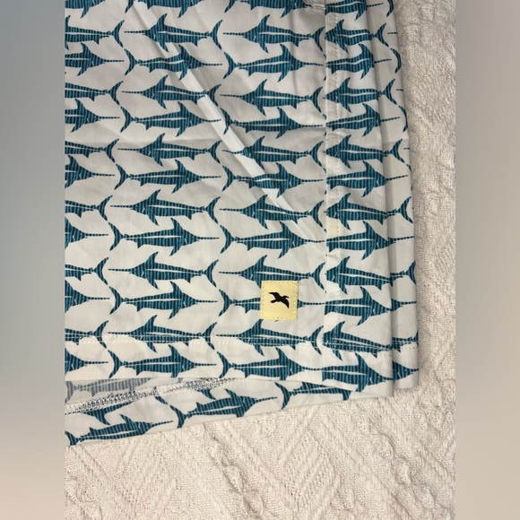 Henri Costa “Marlin Brando” Swim Shorts in White and Blue, Size XL, BNWT - Picture 3 of 7